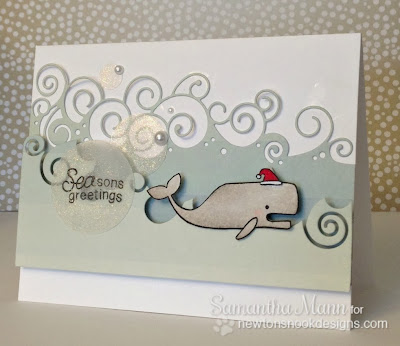 SEAsons Greetings Whale Holiday Card by Samantha Mann