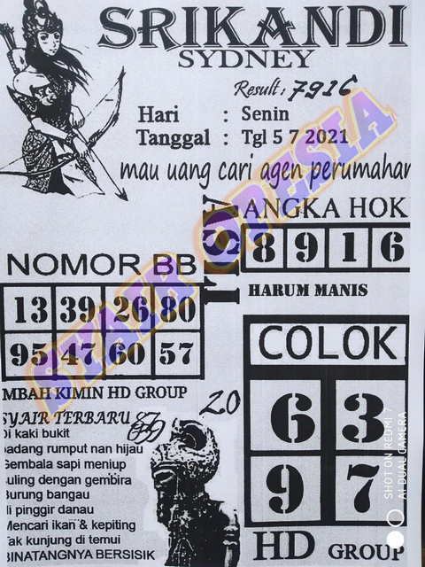 Syair Sdy Hari Ini Senin 5 Juli 2021 Opesia Official