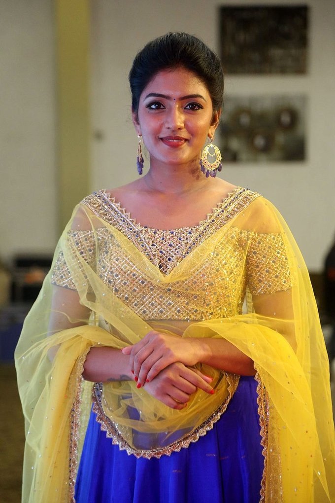 Eesha Still In Yellow Dress At Tamil Movie Audio Release Function