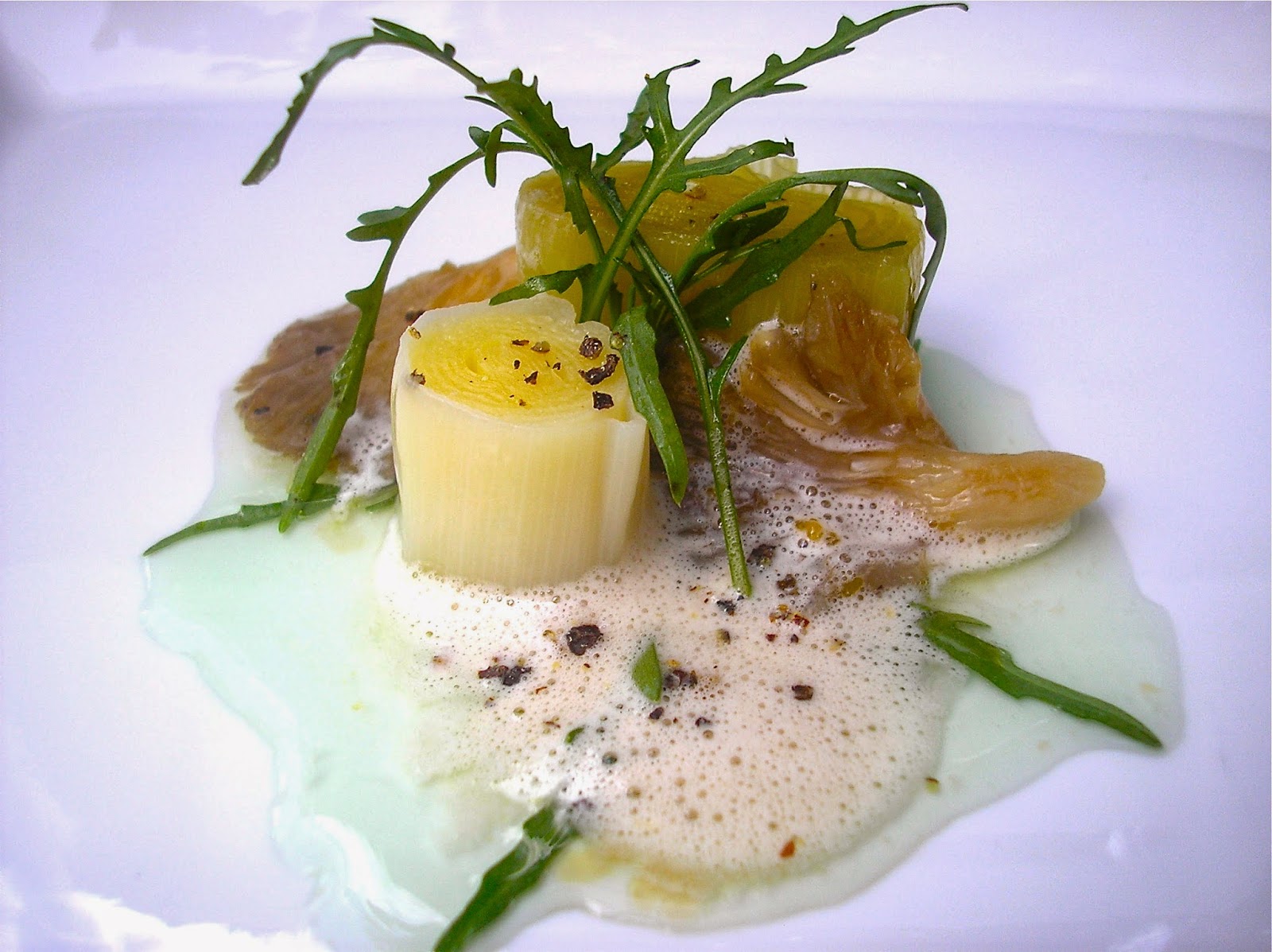 food play ' BRAISED LEEK with OYSTER MUSHROOM