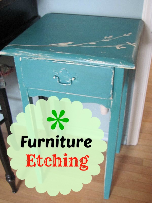 How to Scratch a Design on Painted Furniture Crafts a la mode