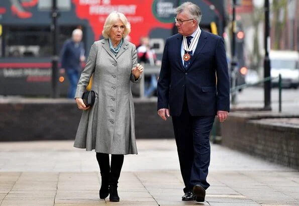 The Duchess of Cornwall visited Elmhurst Ballet School in Birmingham. Duchess of Cornwall visited the Launer Factory in West Midlands