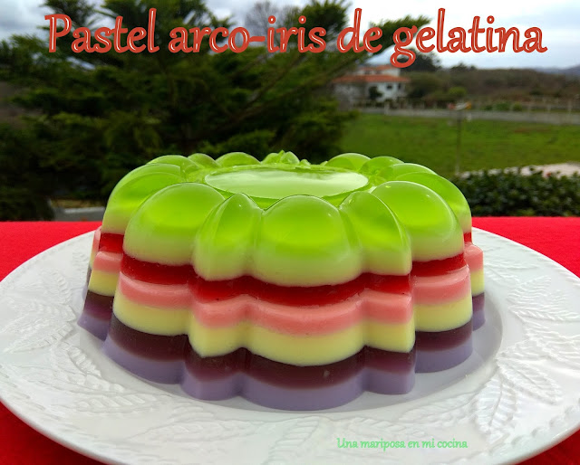 Pastel Arco-iris De Gelatina
