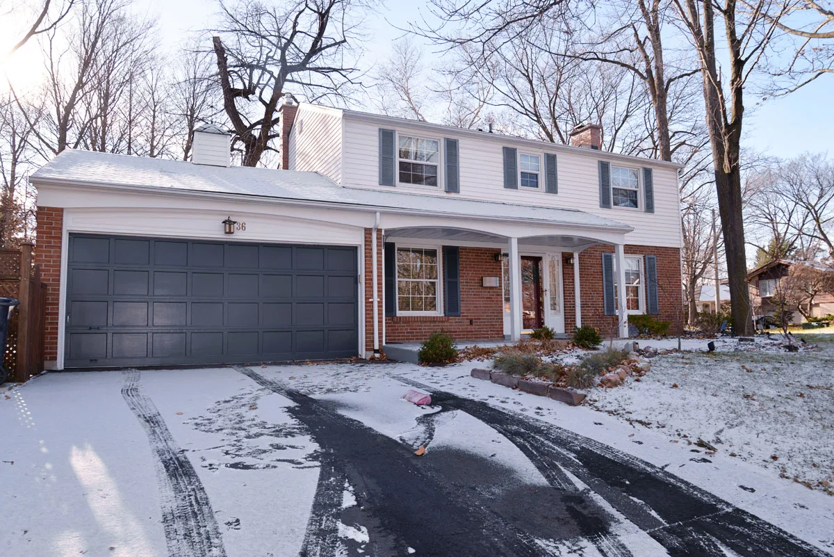 1960's colonial, brick and siding colonial, colonial house, colonial renovation