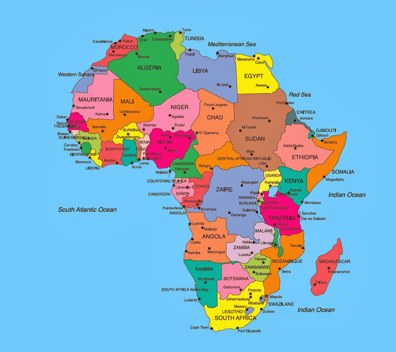 Cartina Africa 110