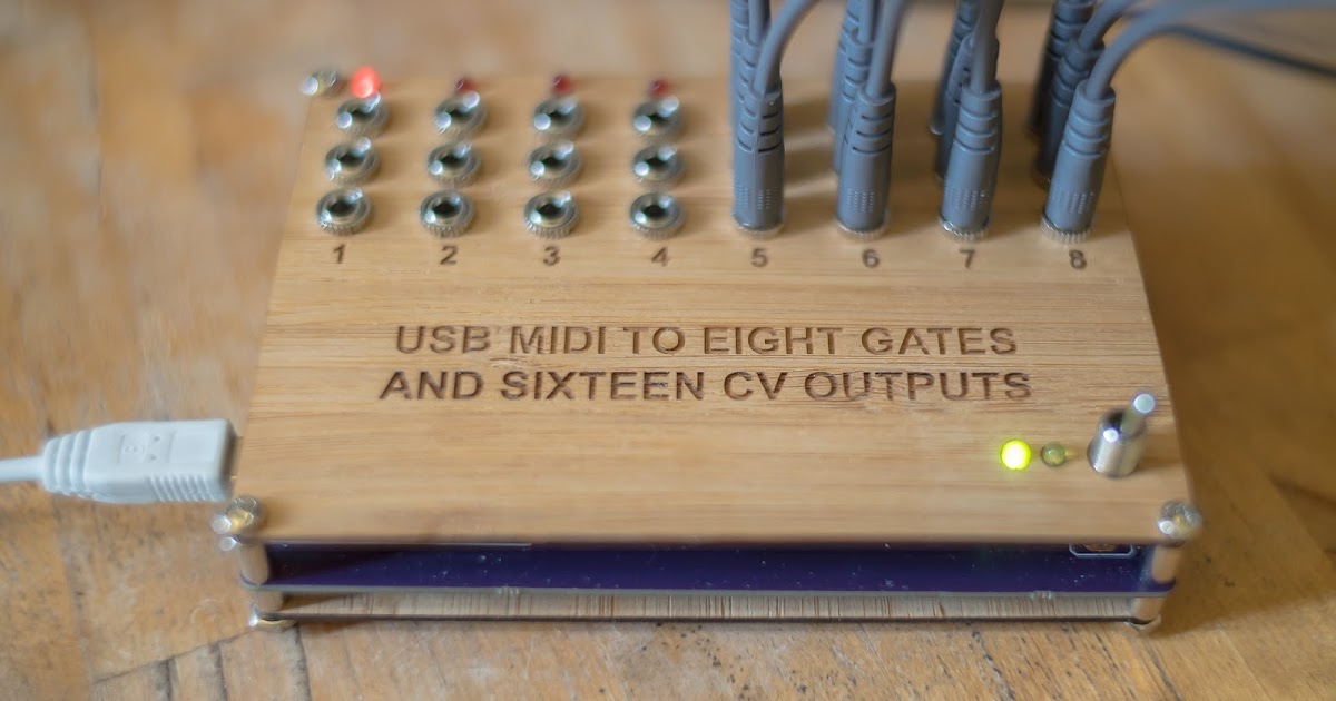 littlescale USB MIDI to Eight Gates and Sixteen CV Outs Code