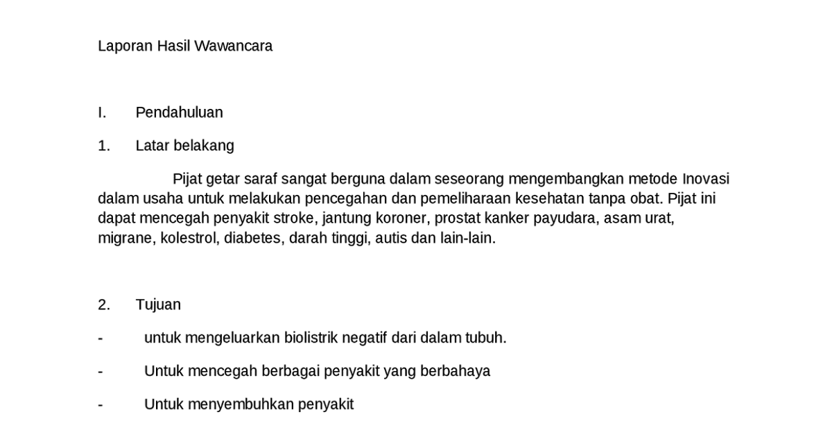 Contoh Hasil Wawancara Dalam Bentuk Paragraf Seputar Bentuk