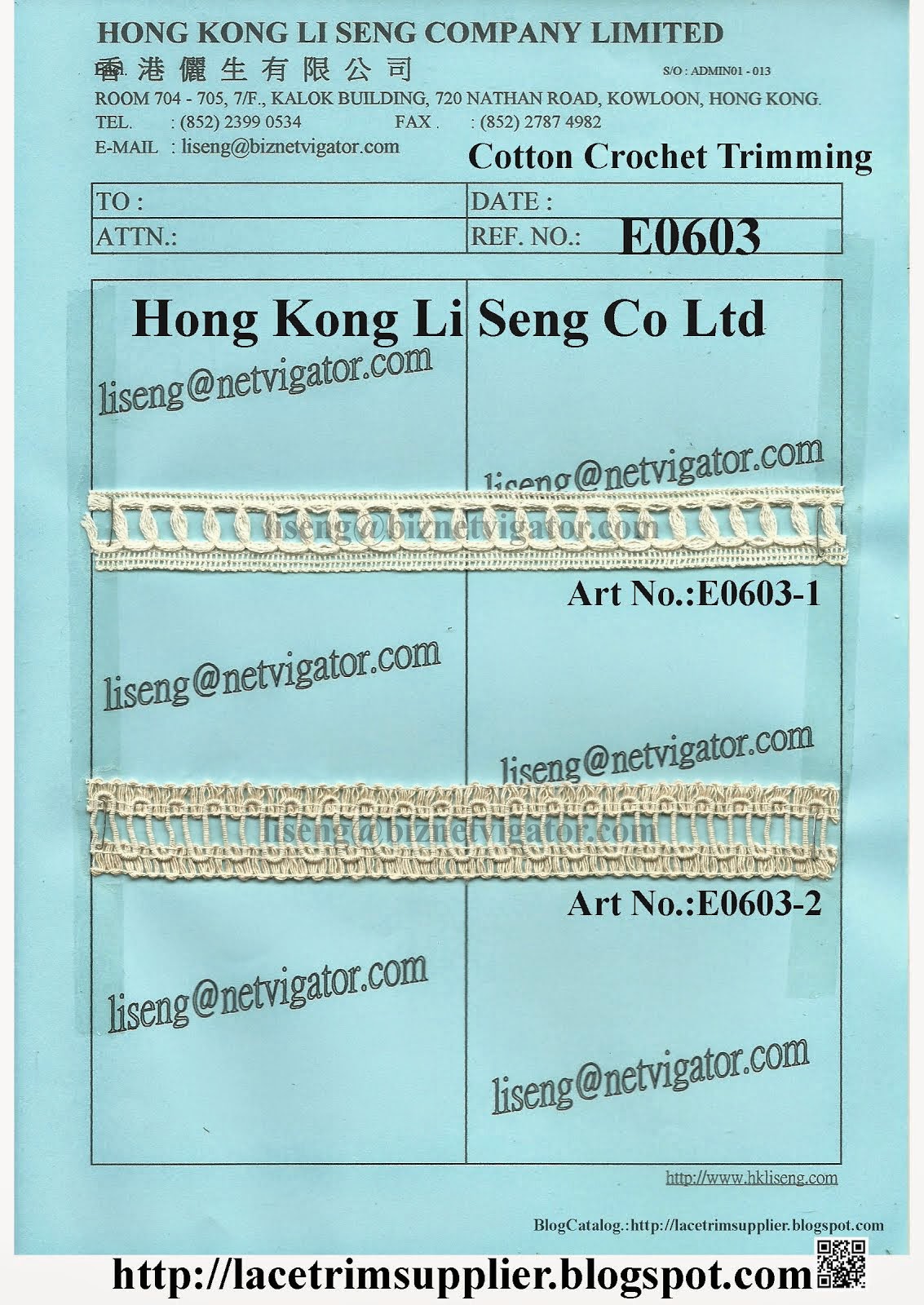 Cotton Crochet Trimming Manufacturer and Supplier - Hong Kong Li Seng Co Ltd