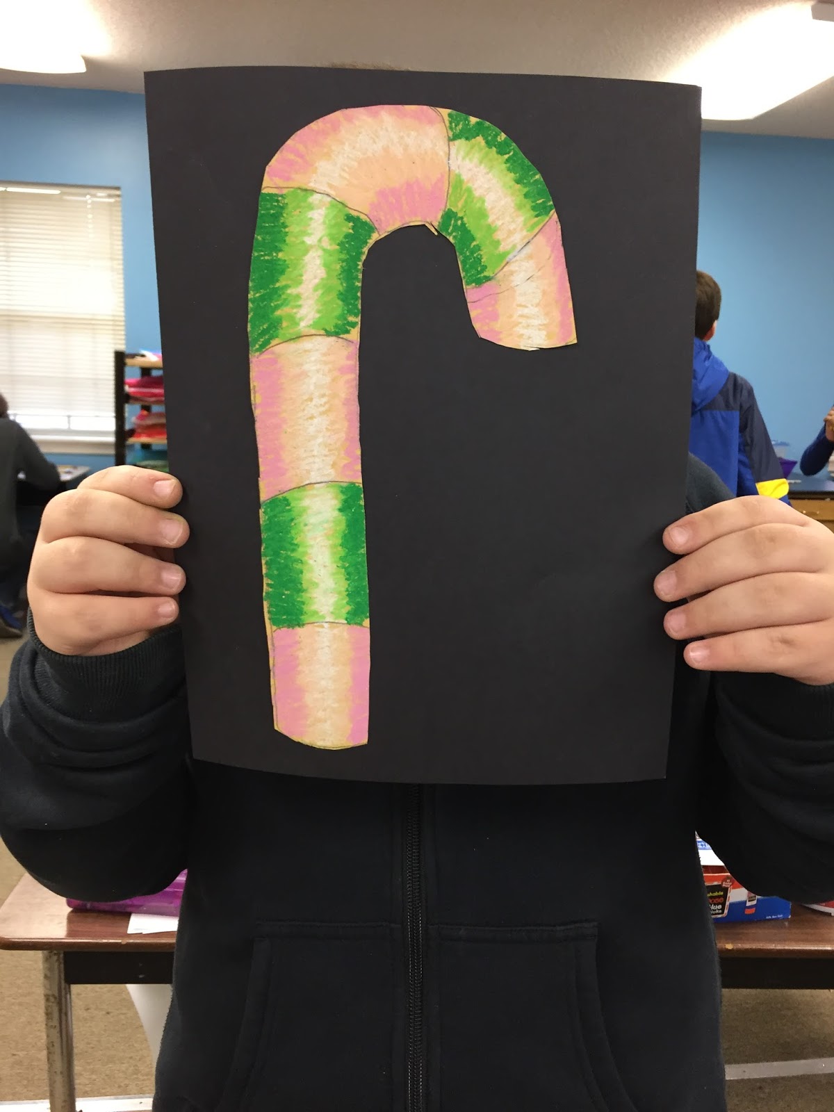 Elements of the Art Room 4th & 5th grade Blended Candy Canes