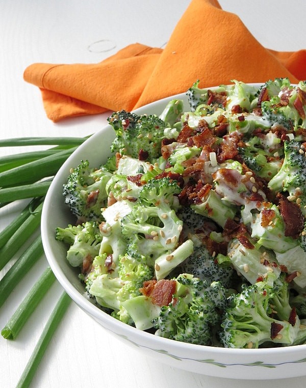 CREAMY BROCCOLI SALAD WITH BACON CREAMY BROCCOLI SALAD WITH BACON