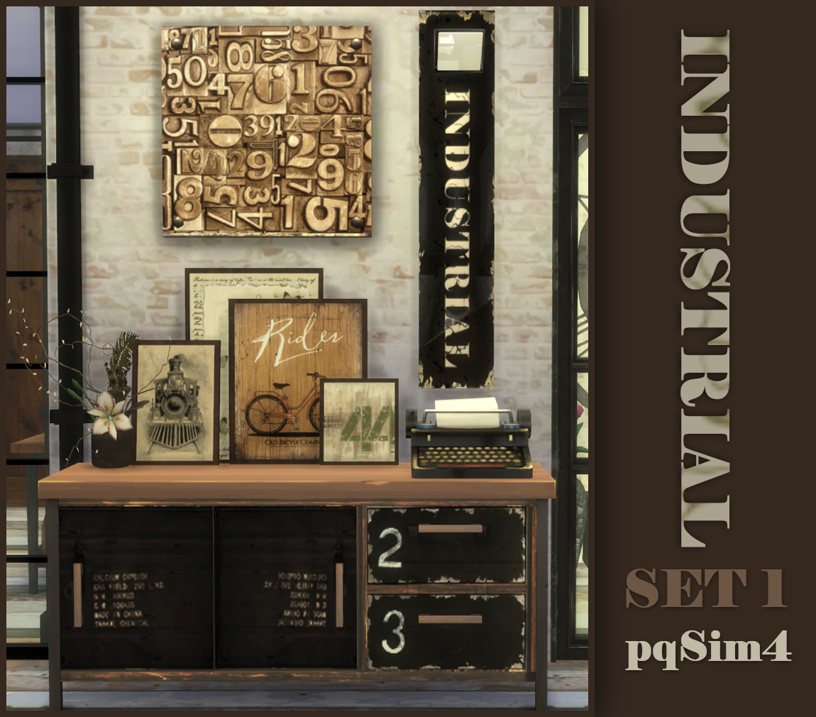 Industrial Set 1. Sims 4 Custom Content.