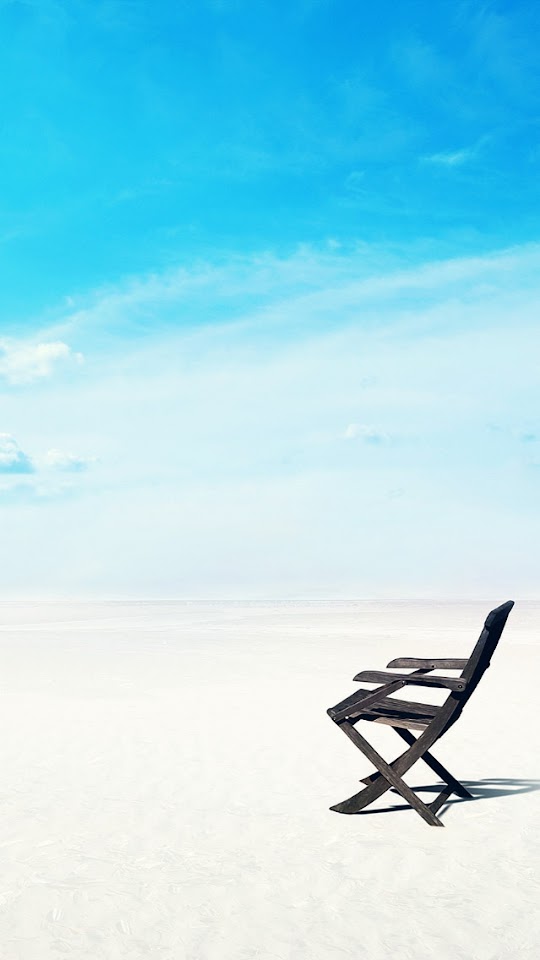 Chair on Exotic Beach  Android Best Wallpaper