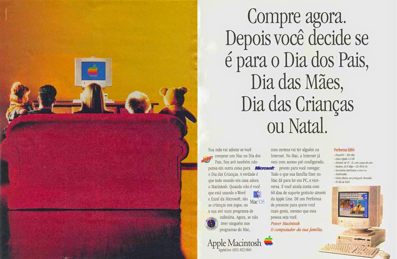 Propaganda da Apple para promover o Macintosh em 1997.