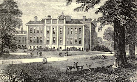 Kensington Palace from Kensington Gardens  from Old and New London by E Walford (1878)