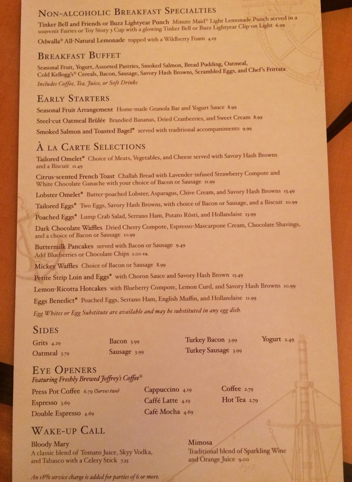 Alexis's Gluten Free Adventures Captain's Grille Breakfast Disney's