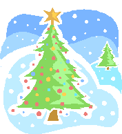 Christmas Tree in Snow Clipart printable