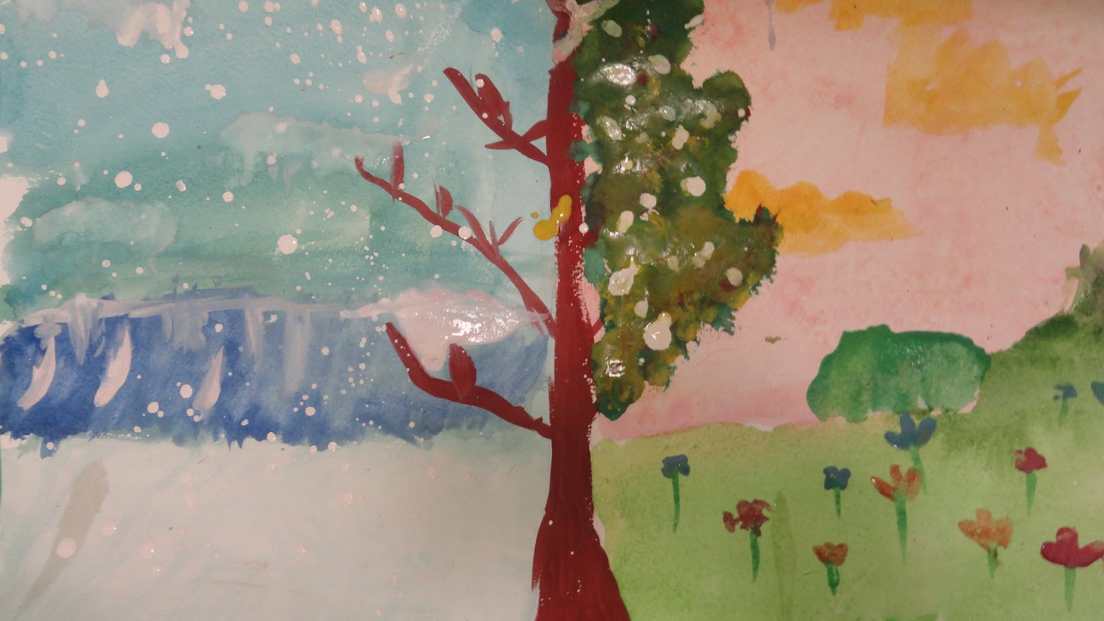 Встреча зимы иллюстрация