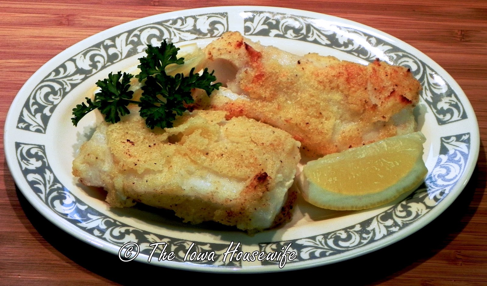 The Iowa Housewife Baked Cod in a Cornmeal Crust