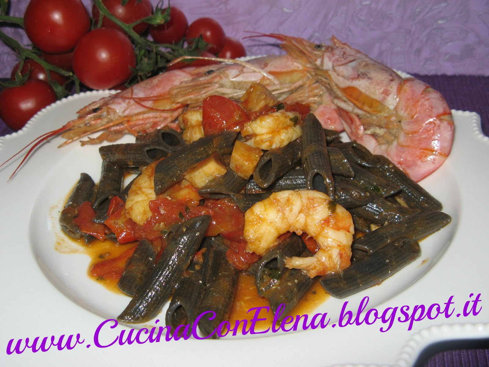 Cucina Con Elena! Penne Rigate al Nero di Seppia con Funghi Porcini e