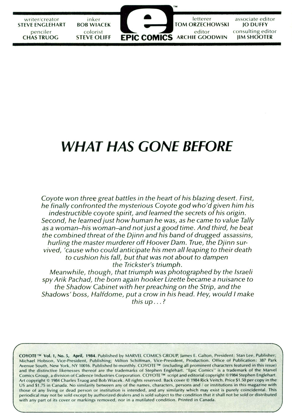 Read online Coyote comic -  Issue #5 - 2