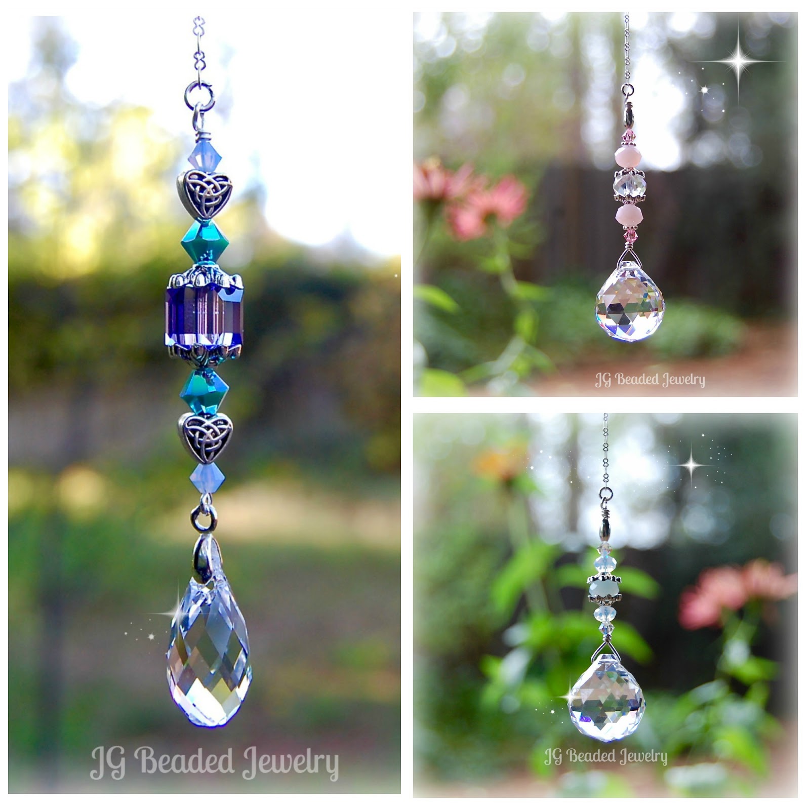 JG Beaded Jewelry Hanging Prism Crystal Suncatchers