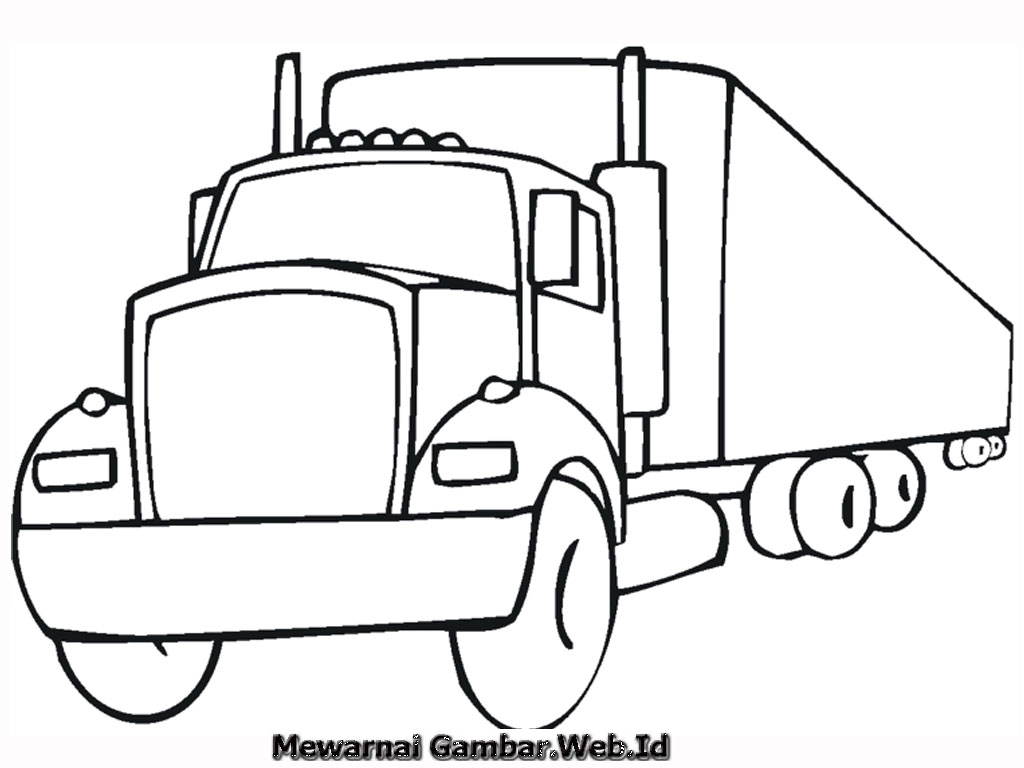 Gambar Mewarnai Mobil Truk | Mewarnai Gambar