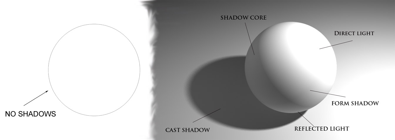 الضوء والظل واهميتهما في الرسم تعلم الرسم