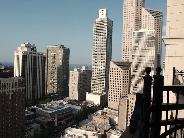 View from Waldorf Chicago balcony by Hello Lovely Studio