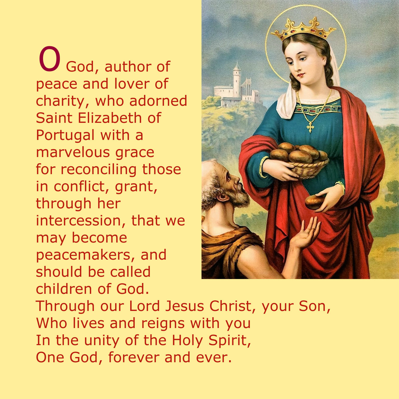 Daily Homilies Optional Memorial of Saint Elizabeth of Portugal