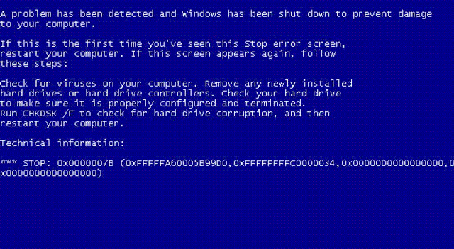 BlueScreen Screen Saver