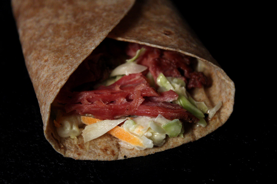 The 99 Cent Chef Pastrami & Coleslaw Burrito Video Leftovers Series