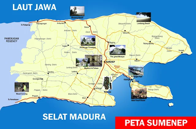 Gambar Peta Sumenap, Madura