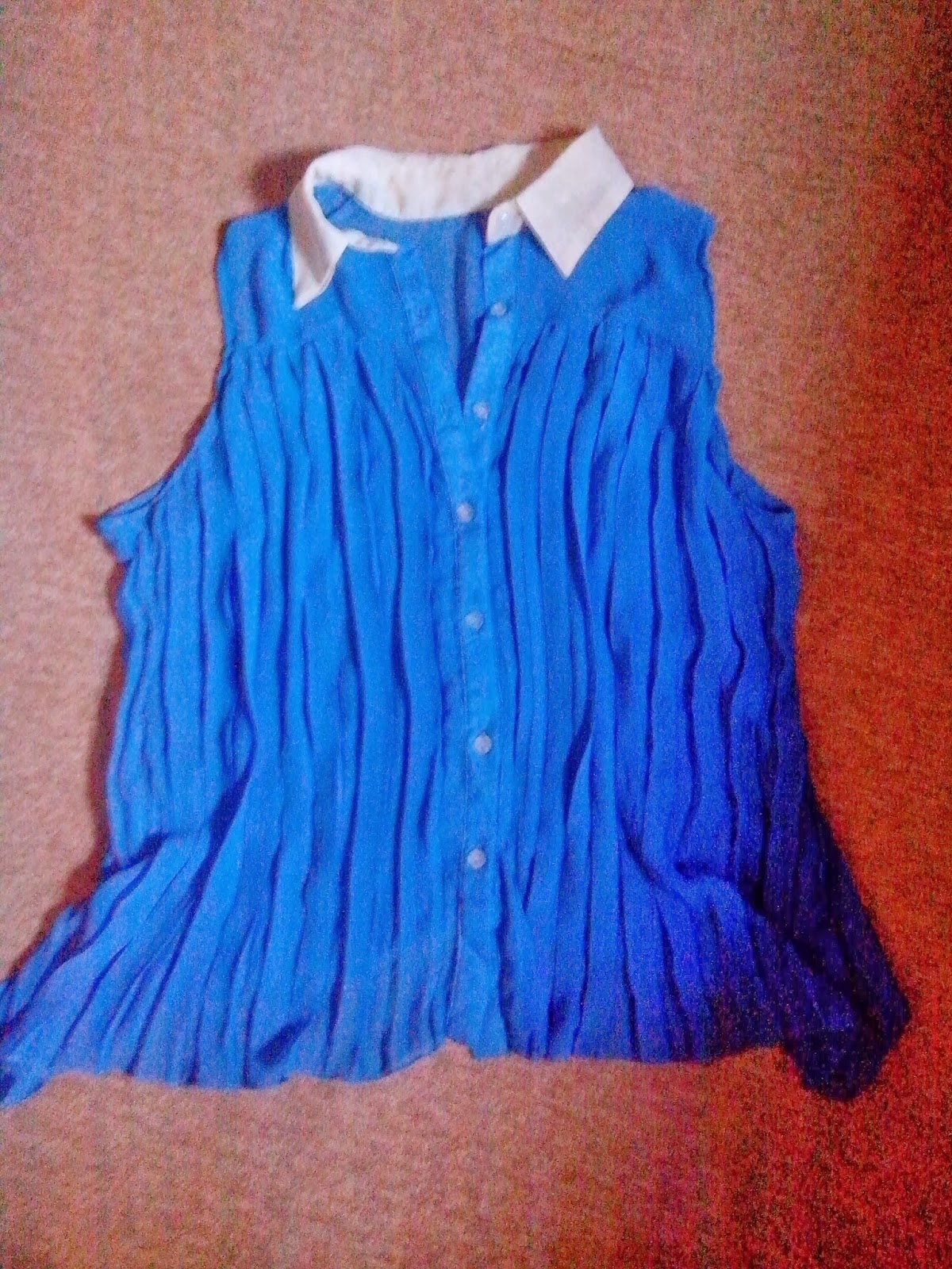 favorful: Cobalt chiffon blouse