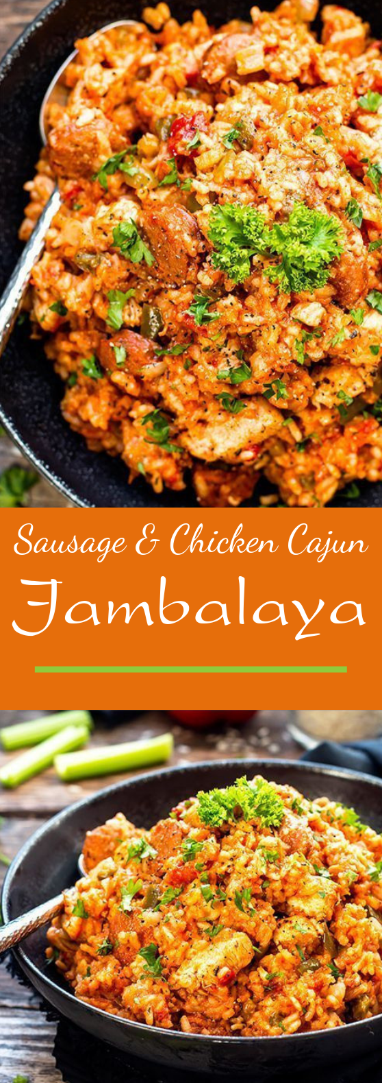 Sausage & Chicken Cajun Jambalaya #dinner #easyrecipe