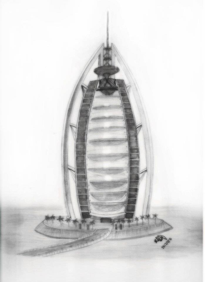 رسم برج العرب Osama Drawings