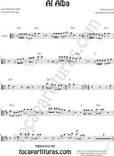  Viola Sheet Music for Al Alba Music Scores