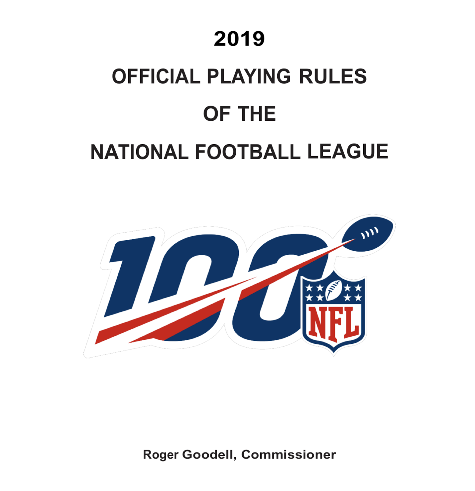 PACKERVILLE, U.S.A. 2019 Official NFL Playing Rules