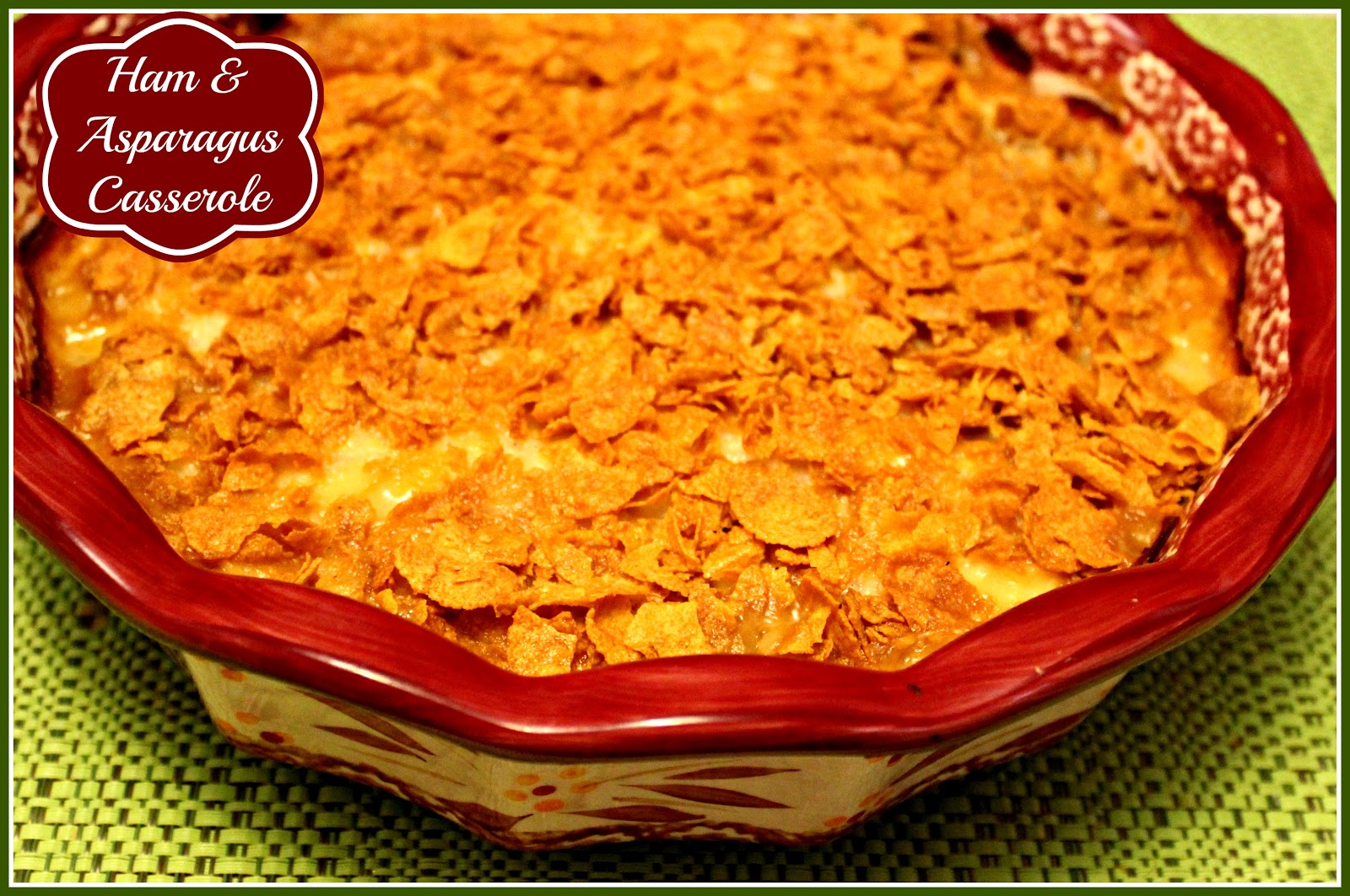 Sweet Tea and Cornbread Ham and Asparagus Casserole!