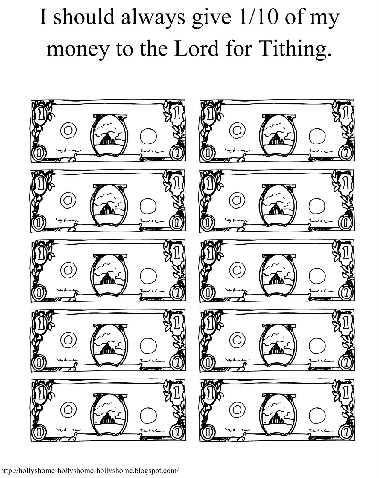 fake money coloring pages for kids - photo #18