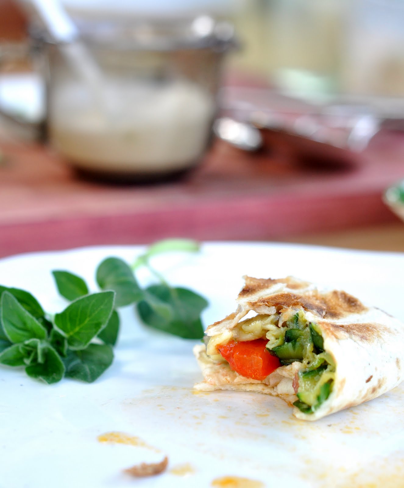agata's kitchen Roasted vegetables tortillas