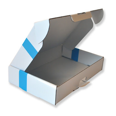 Corrugated Printed Mailer & Shipping Auto Lock Packaging Boxes Design With Plastic Handle