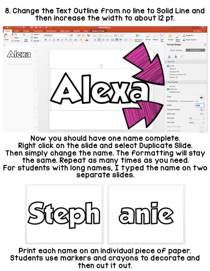 Name Posters First Day of School Art TheHappyTeacher