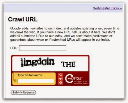 Google Webmaster Tools Submit URL