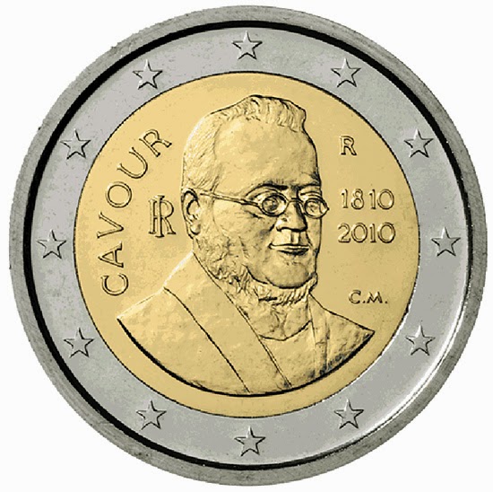 2 Euro Commemorative Coins Italy 2010 Camillo Benso