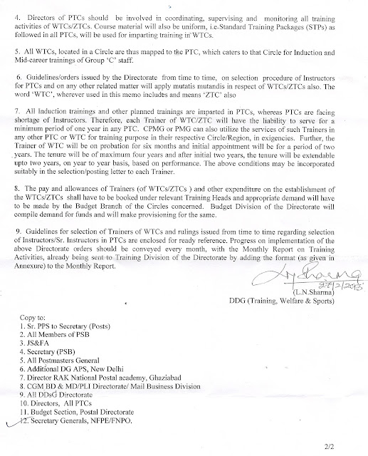 PAYMENT OF TRAINING ALLOWANCE TO INSTRUCTORS WORKING IN WORKPLACE