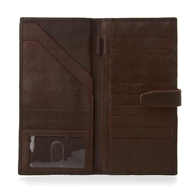 mentari discounts Fossil Estate Travel Agenda Travel Wallet Dark Brown