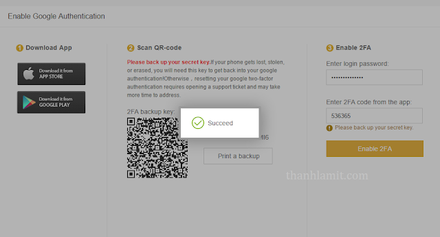 Bật 2FA Binance Bật 2FA Binance