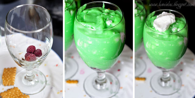 St. Patrick's Vanilla Pudding with Meringue Clouds