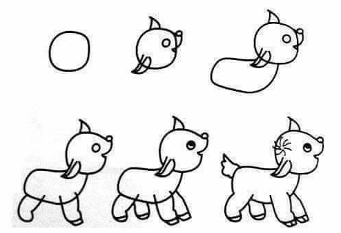 Cara Gampang  Menggambar  Binatang  Secara Sedikit Demi 