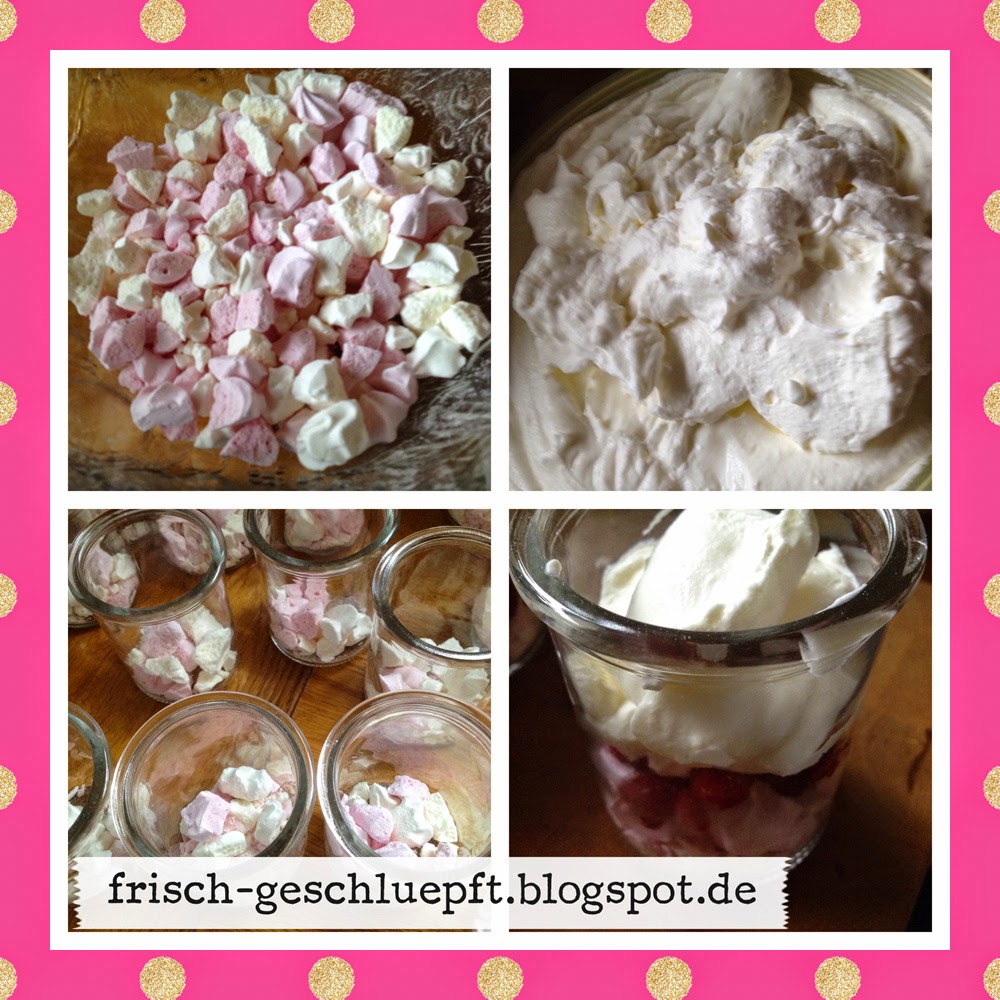 Himbeer-Schicht-Dessert